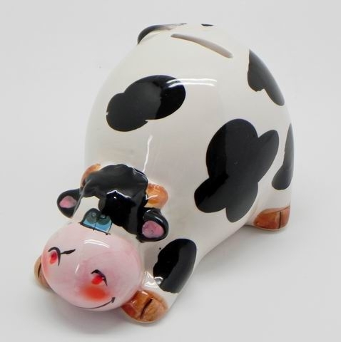 Kráva pokladnička keramika