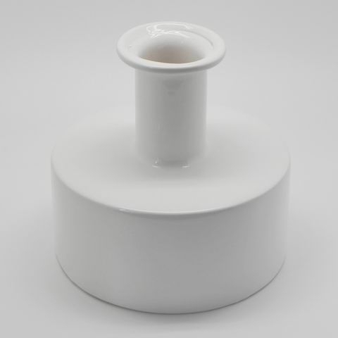 Váza kulatá keramika bílá
