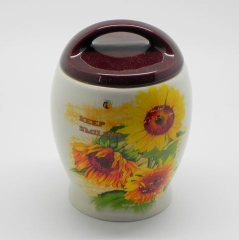 Dóza slunečnice keramika 