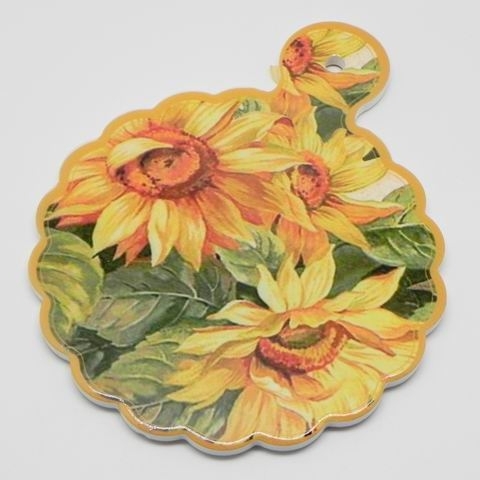 Deska slunečnice keramika žlutá