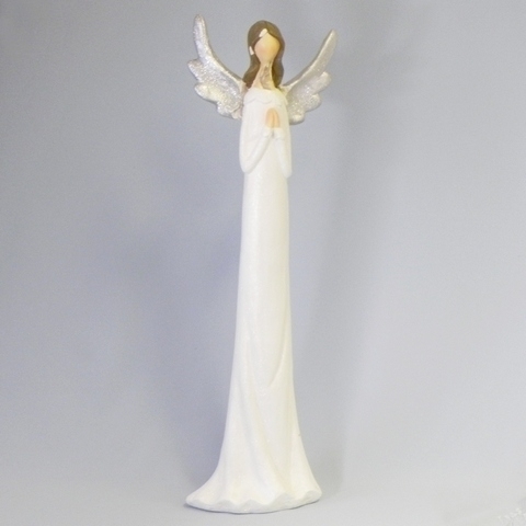 Anděl polyresin 75cm bílá