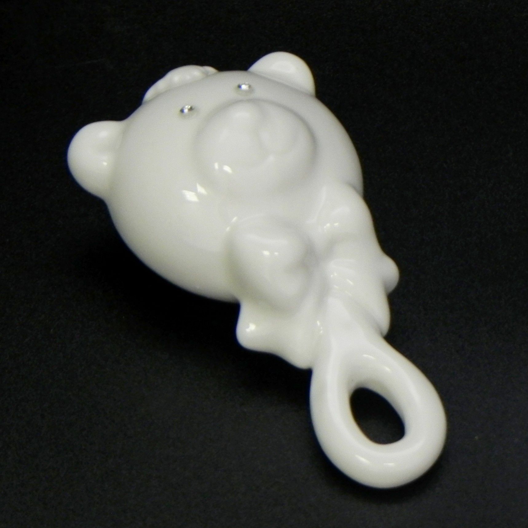 Štěrkotka medvídek keramika bílá