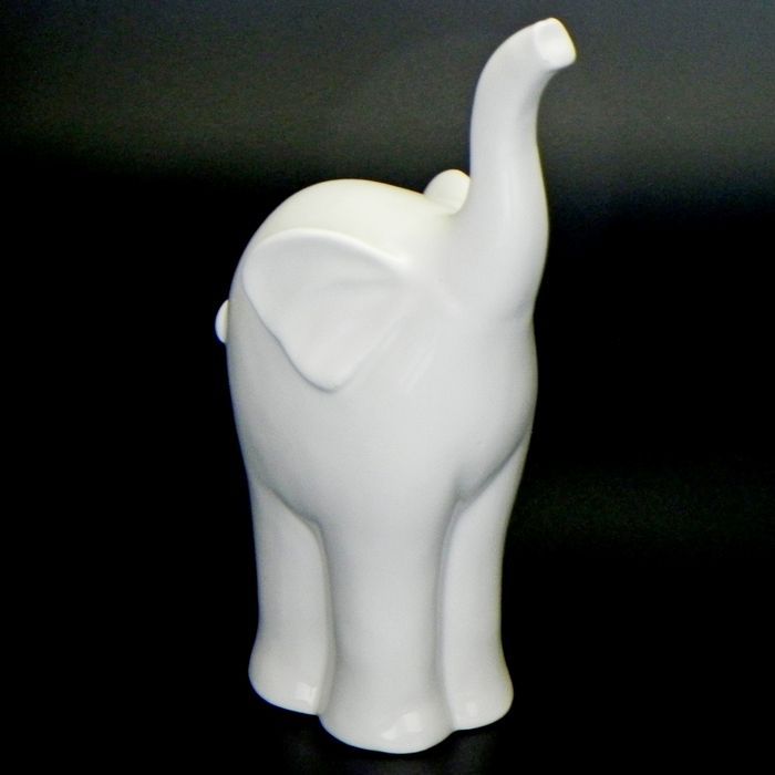 Slon keramika bílý