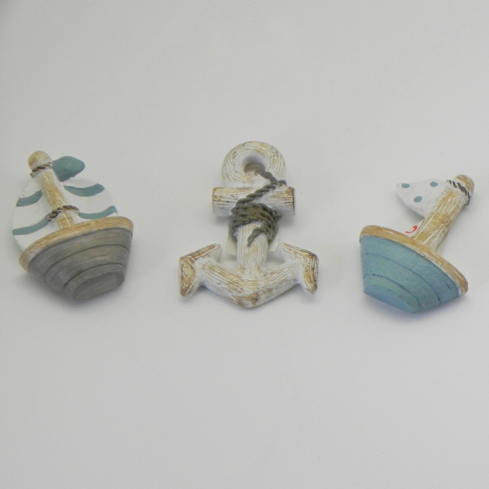 Loďka/Kotva magnet keramika modrá