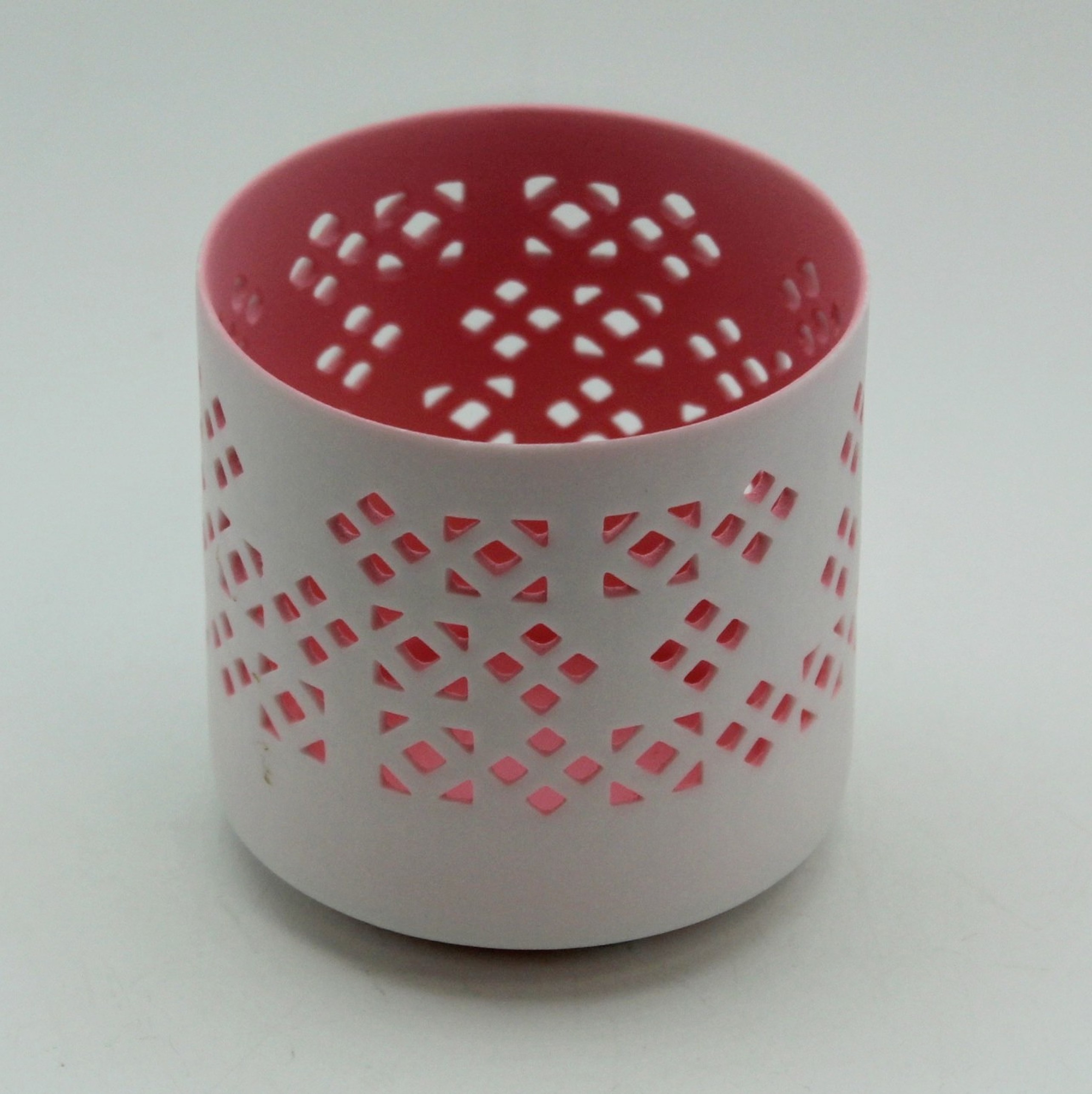 Svícen keramika růžová
