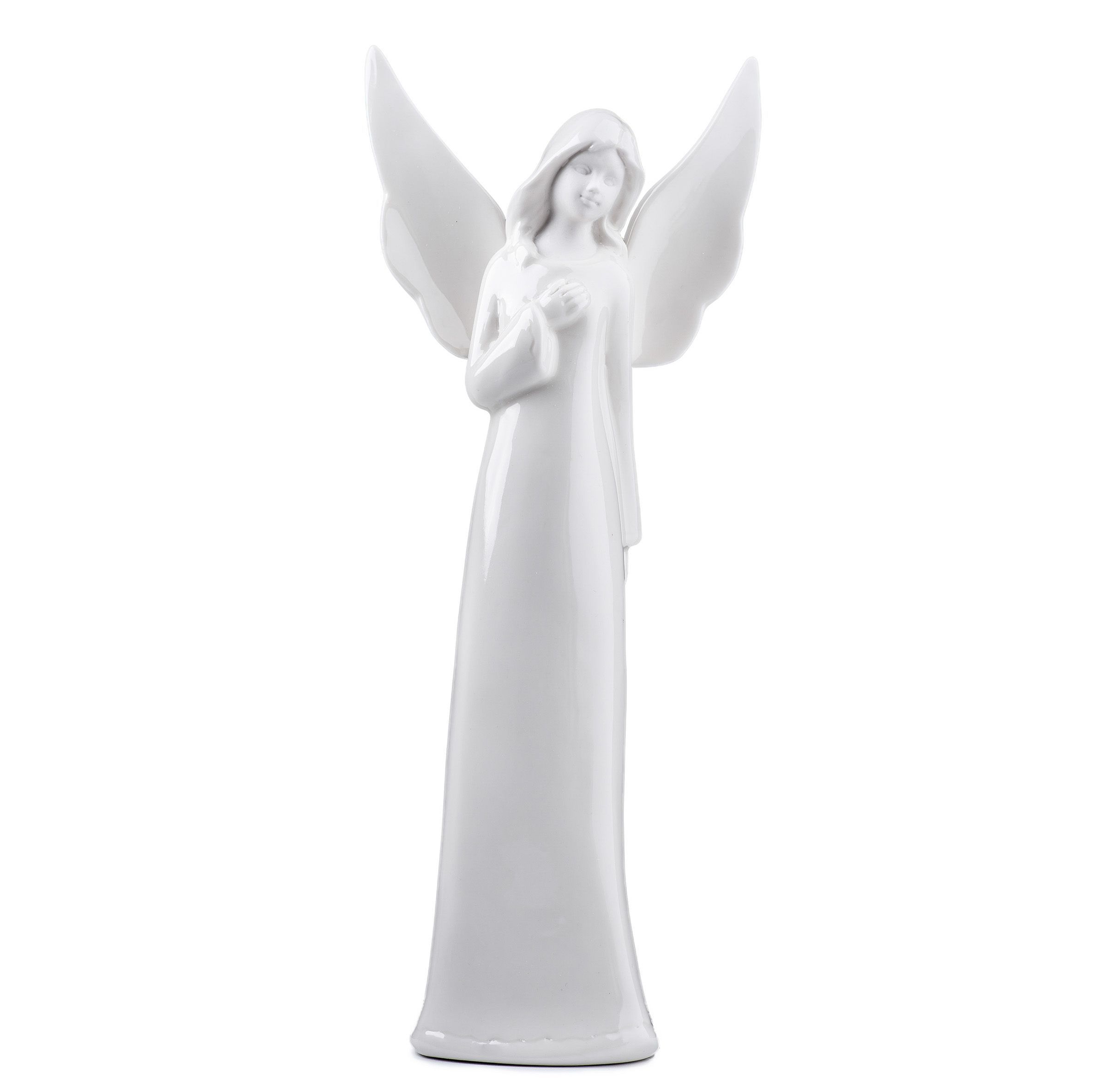 Anděl porcelán 26cm bílá