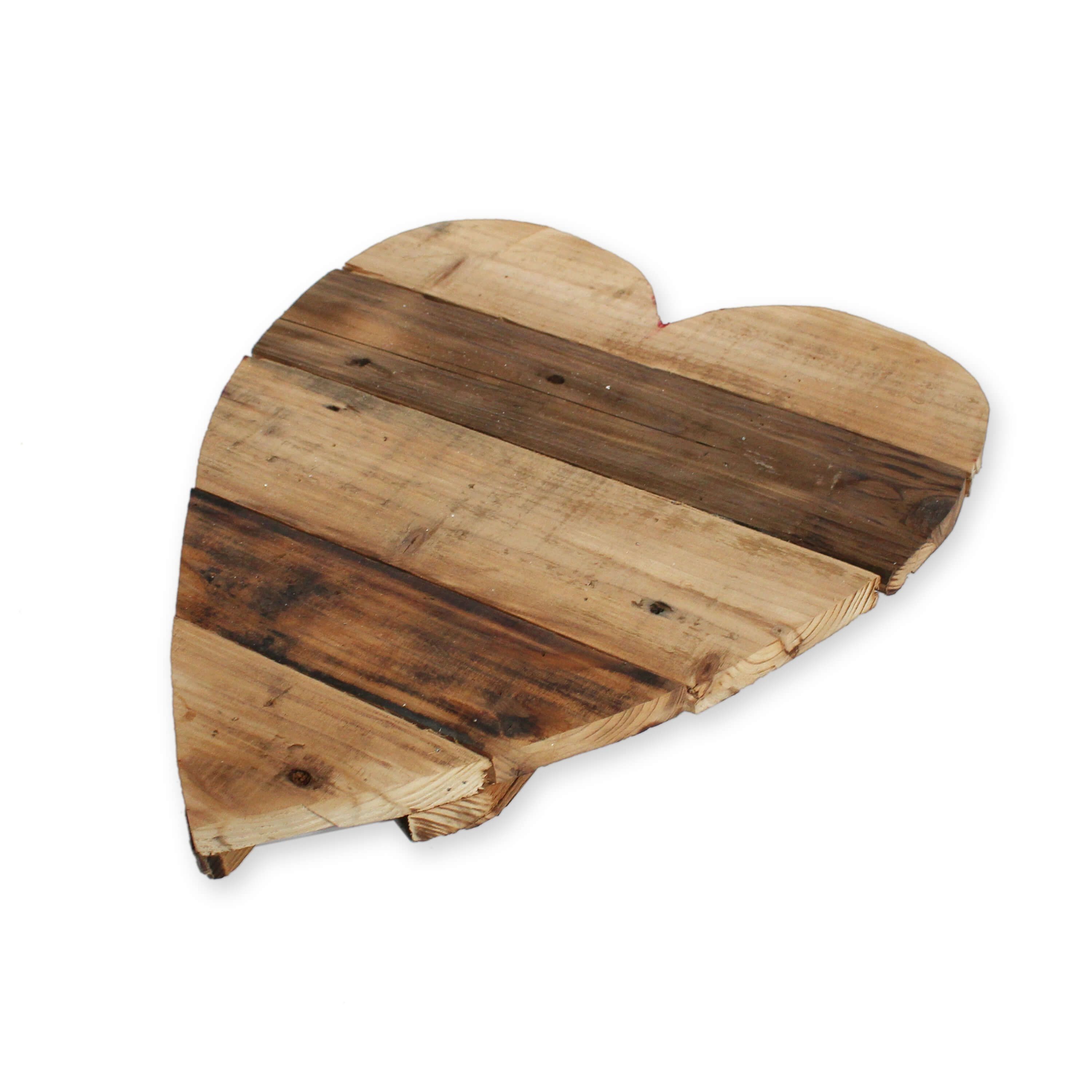Srdce dřevo 35x43cm natural