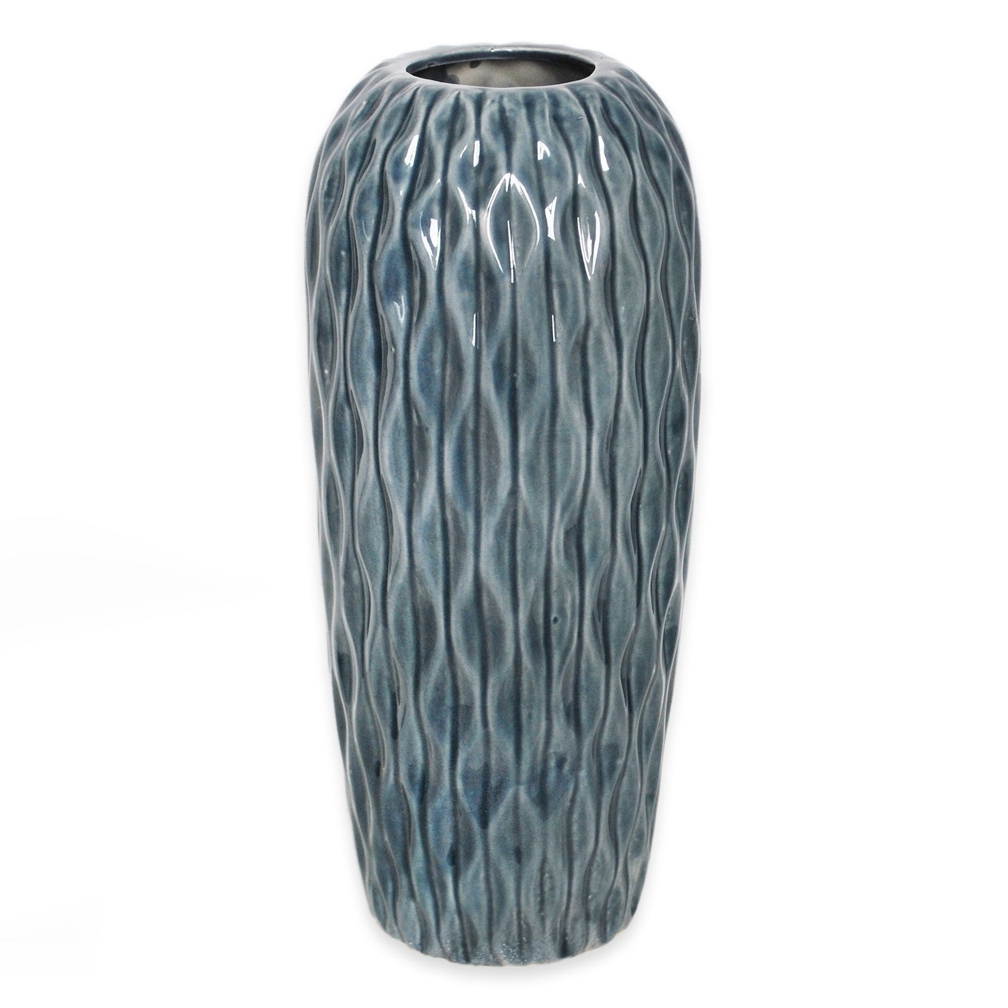 Váza porcelán 36cm navy blue