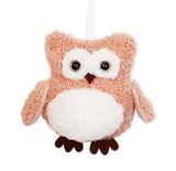 Sova textil závěs 10cm starorůžová