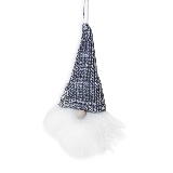Skřítek závěs textil 13cm šedá