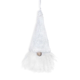 Skřítek závěs textil 13cm bílá