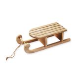 Sáňky dřevo závěs 14cm natural