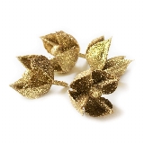 Květ přízdoba pvc 4ks/5cm zlatá