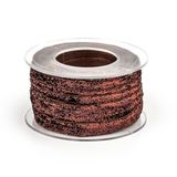 Stuha textil 1cm/10m tm.bronz