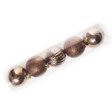 Baňky pvc 6ks/7cm bronz