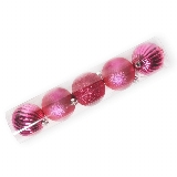 Baňky pvc 6ks/7cm růžová