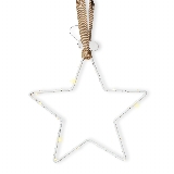 Hvězda závěs kov/LED 31cm bílá