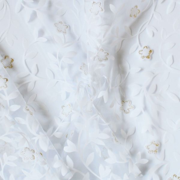 Organza s potiskem 36cm/5m bílá