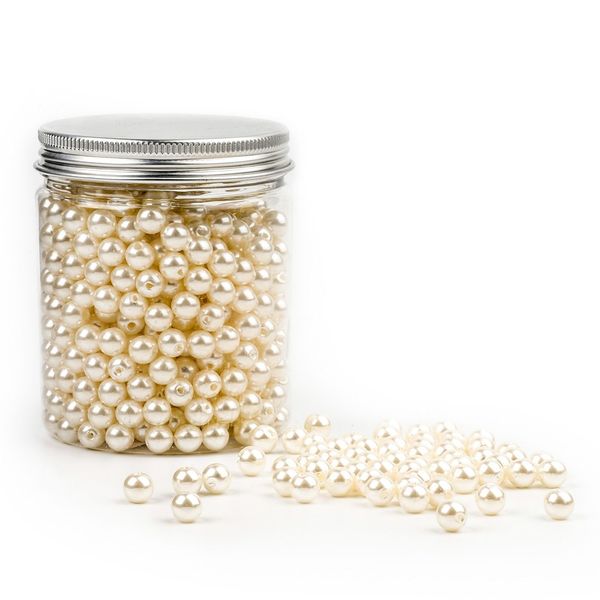 Dekoperličky pvc 10mm/150g krémová