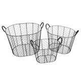 Koš kov S/3 47x37V35cm černá