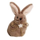 Zajíc textil 9,5cm hnědá