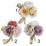 Růže přízdoba textil 21 cm mix