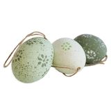 Vajíčka reálná 12ks/6cm zelená mix