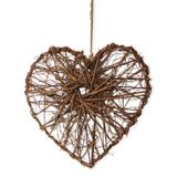 Srdce proutí 28cm natural