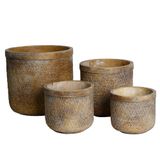 Obal beton pr.14cm hnědo-zlatá
