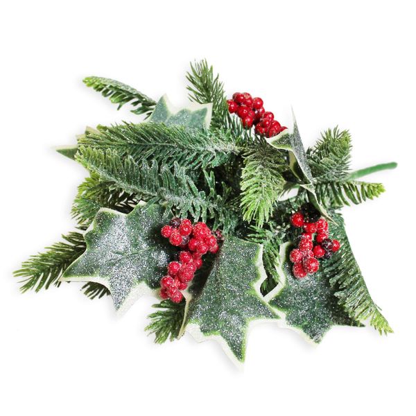 Thuje+ilex zápich umělý 36cm