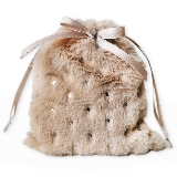 Pytlík dárkový textil 16 cm béžová