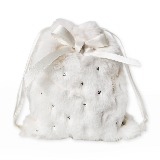Pytlík dárkový textil 16 cm krémová