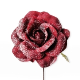 Růže zápich textil 20cm bordó