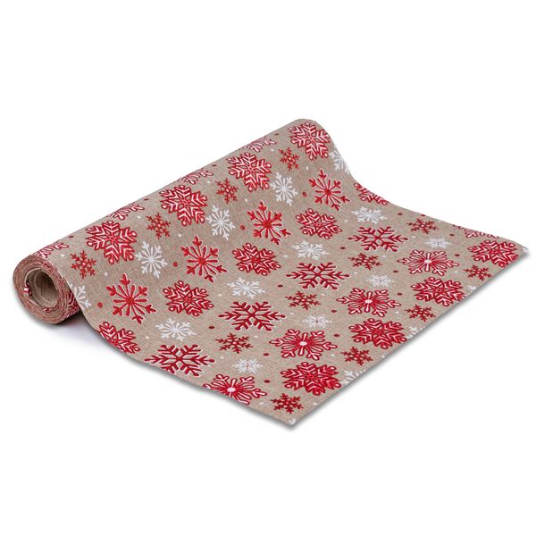 Deko látka juta vánoční 36cm/5m
