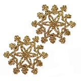 Vločka pvc 2ks/8,5cm zlatá