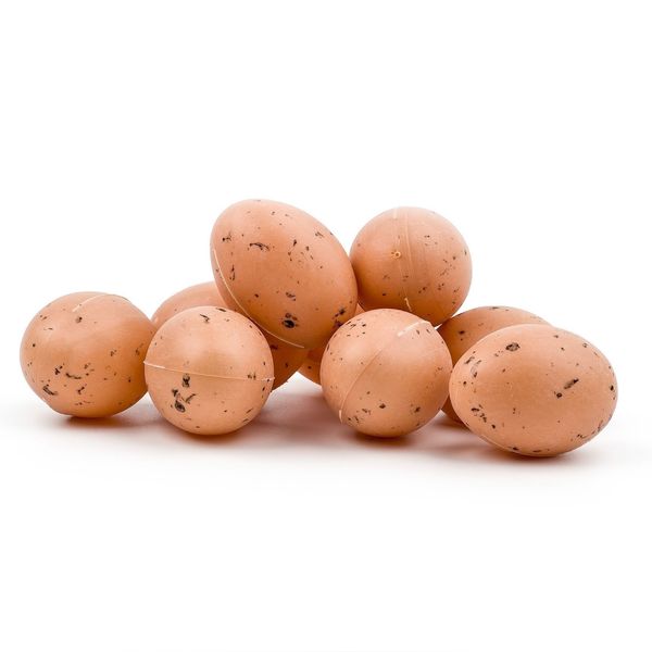 Vajíčka přízdoba pvc 12ks/6cm natural II.Jakost