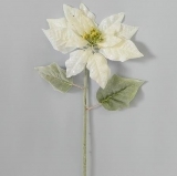 Poinsettia umělá vánoční bílá