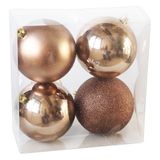 Baňky pvc 4ks/12cm bronz