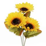 Slunečnice kytice umělá x3/30cm