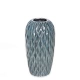 Váza porcelán 28cm šedomodrá