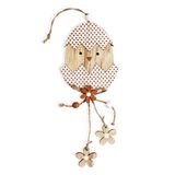 Kuře závěs dřevo 22cm natural