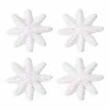 Hvězda přízdoba pvc 4ks/5,5cm bílá