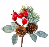 Zápich šišky+šípek 14cm natural