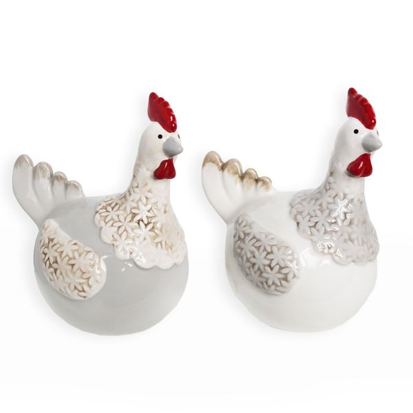 Slepice porcelán 14,5cm mix