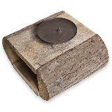 Svícen dřevo 15x18cm natural