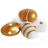 Vajíčka závěs pvc 12ks/6cm zlatá