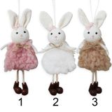 Zajíc závěs textil 18,5cm mix