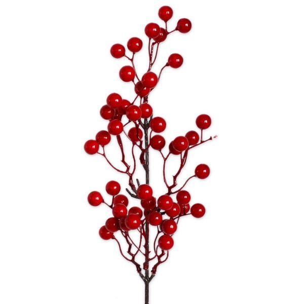 Bobule větev 44cm červená