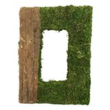 Okno mech/kůra 40x30cm natur