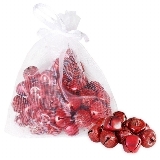 Rolničky kov 40ks/1,5cm červená
